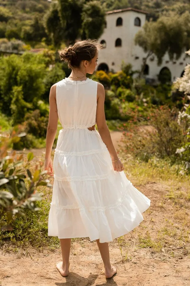 Annie Midi Dress In White 8211 FINAL SALE White Women Bohme Dresses