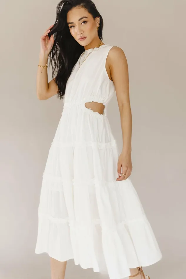Annie Midi Dress In White 8211 FINAL SALE White Women Bohme Dresses