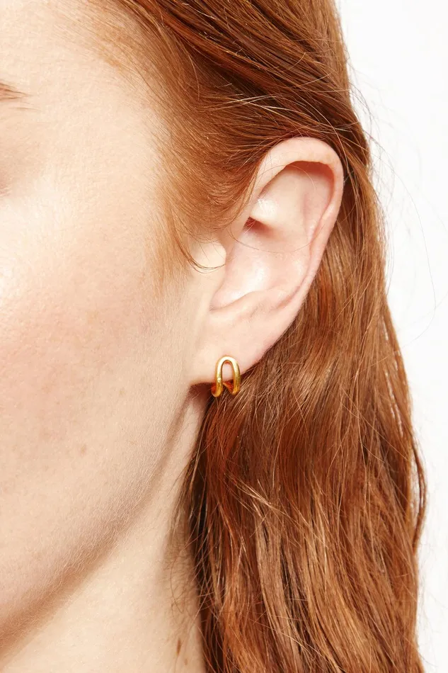Arc Huggies Yellow Gold Women Chan Luu Earrings