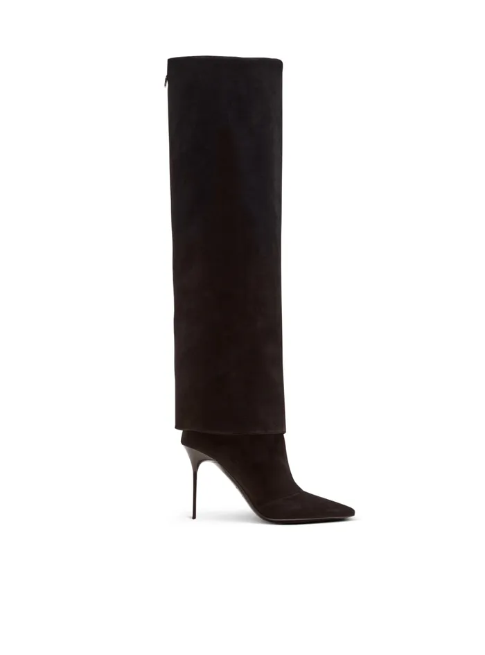 Ariel Suede Boots Black Women Balmain Boots