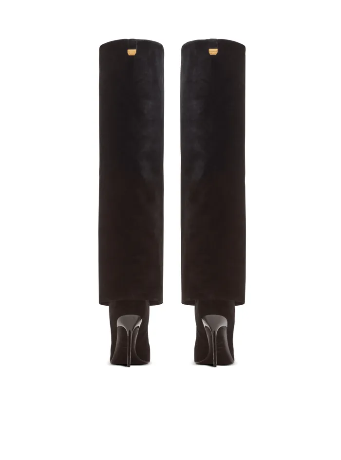 Ariel Suede Boots Black Women Balmain Boots