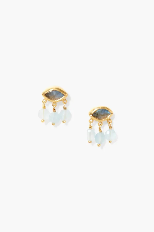 Astrid Evil Eye Earrings Aquamarine Mix Women Chan Luu Earrings