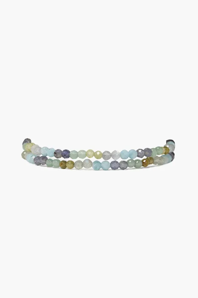 Aurora Double Naked Wrap Bracelet Green Mix Women Chan Luu Bracelets