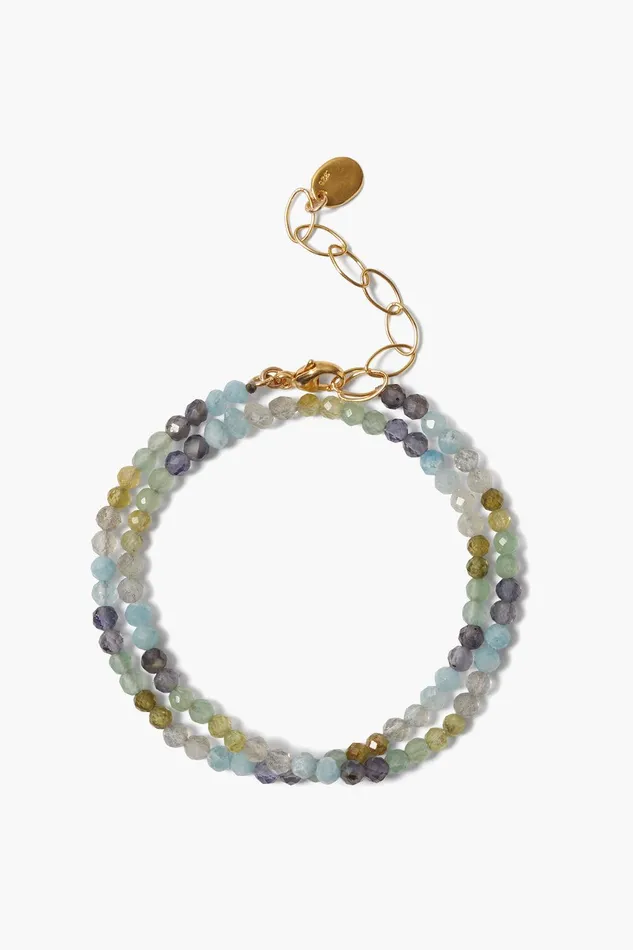 Aurora Double Naked Wrap Bracelet Green Mix Women Chan Luu Bracelets