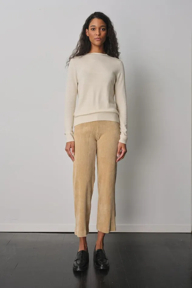 Avenue Montaigne ALEX Corduroy Khaki Women Pants