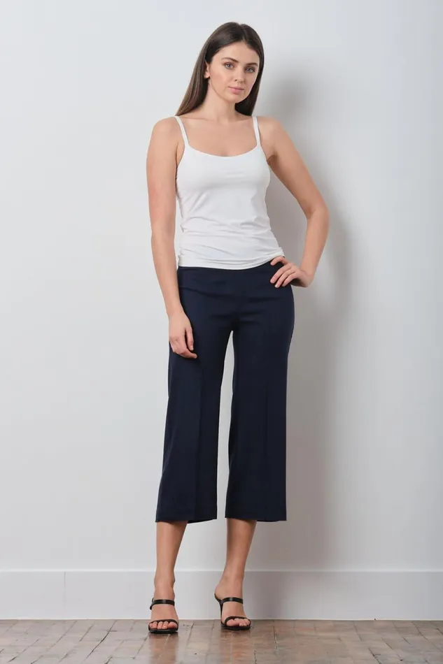 Avenue Montaigne ALEX Linen Navy Women Pants