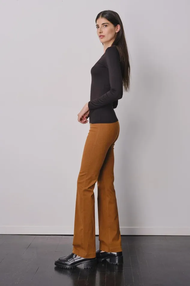 Avenue Montaigne BECCA Flannel Cedar Women Pants
