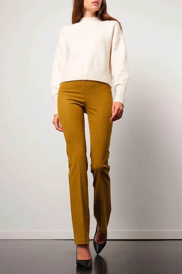 Avenue Montaigne BECCA Flannel Dijon Women Pants