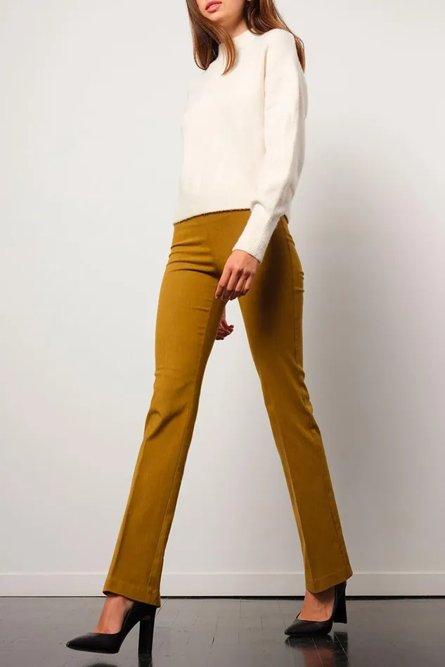 Avenue Montaigne BECCA Flannel Dijon Women Pants