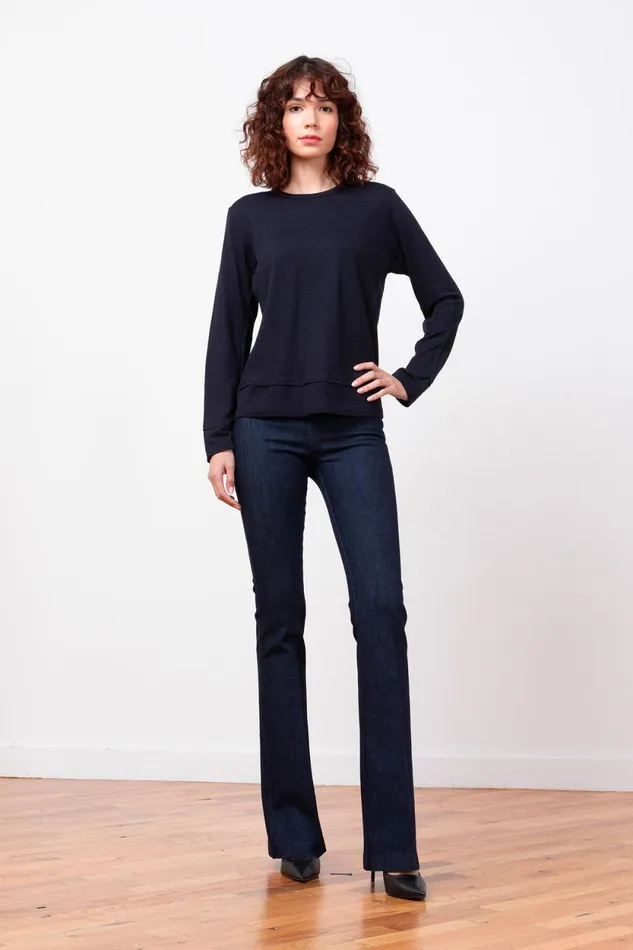 Avenue Montaigne BELLINI Dark Denim Women Pants
