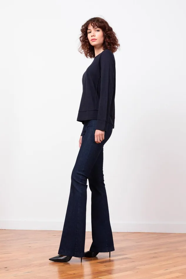 Avenue Montaigne BELLINI Dark Denim Women Pants Avenue Montaigne BELLINI Dark Denim Women Pants