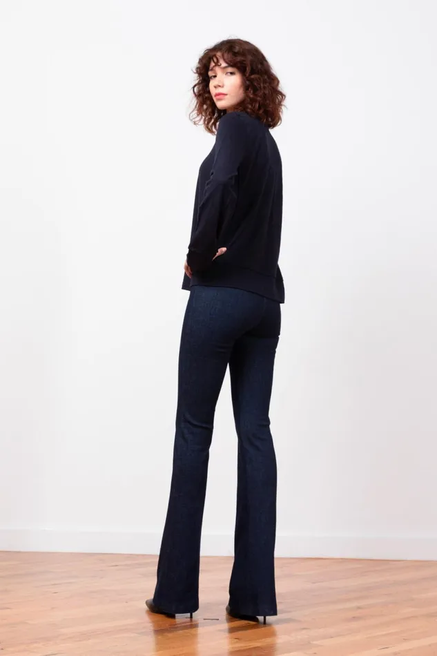 Avenue Montaigne BELLINI Dark Denim Women Pants Avenue Montaigne BELLINI Dark Denim Women Pants
