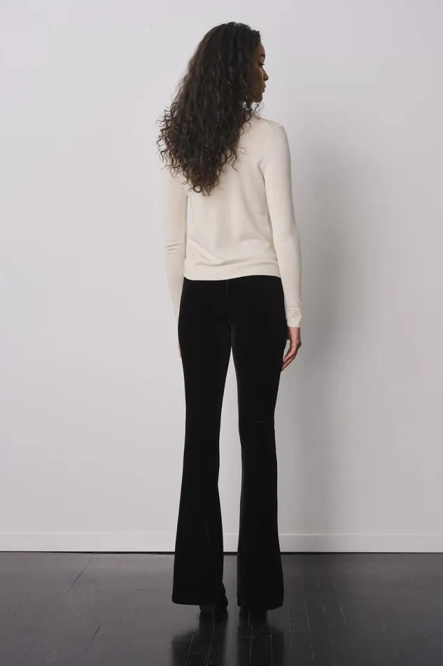Avenue Montaigne BELLINI Velvet Black Women Pants Avenue Montaigne BELLINI Velvet Black Women Pants