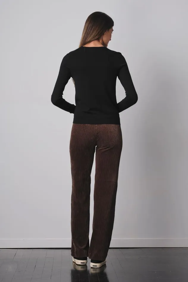 Avenue Montaigne FLAVIA Corduroy Moss Women Pants Avenue Montaigne FLAVIA Corduroy Moss Women Pants