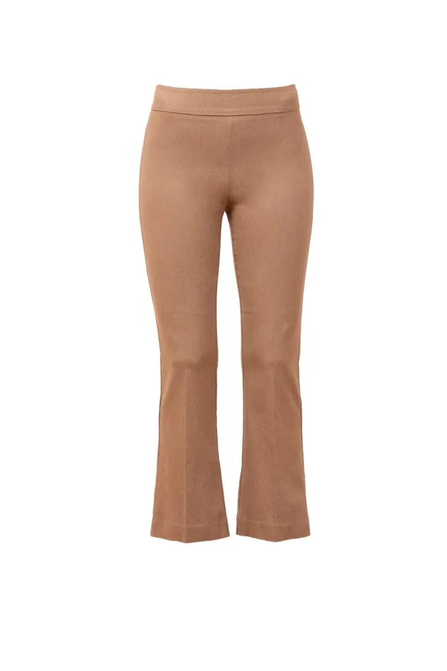 Avenue Montaigne LEO Flannel Camel Women Pants Avenue Montaigne LEO Flannel Camel Women Pants