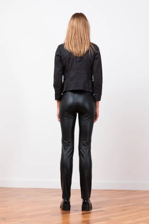 Avenue Montaigne LOUIS Pleather Black Women Pants Avenue Montaigne LOUIS Pleather Black Women Pants