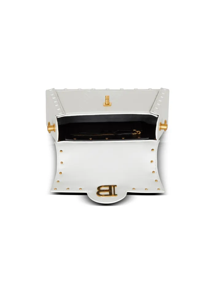 BBuzz Dynasty Bag In Diamondembossed Calfskin White Women Balmain Handbags