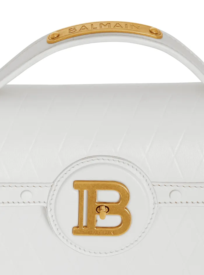 BBuzz Dynasty Bag In Diamondembossed Calfskin White Women Balmain Handbags