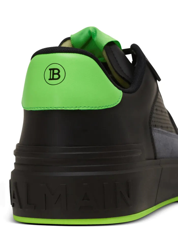 BCourt Flip Sneakers In Calfskin And Suede Black Men Balmain Sneakers