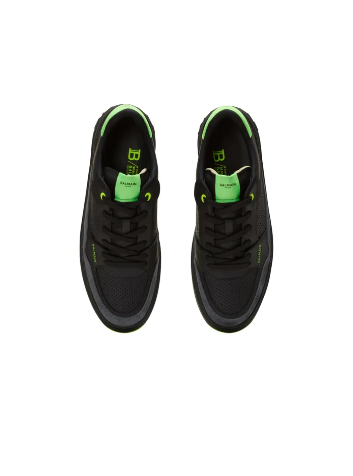 BCourt Flip Sneakers In Calfskin And Suede Black Men Balmain Sneakers