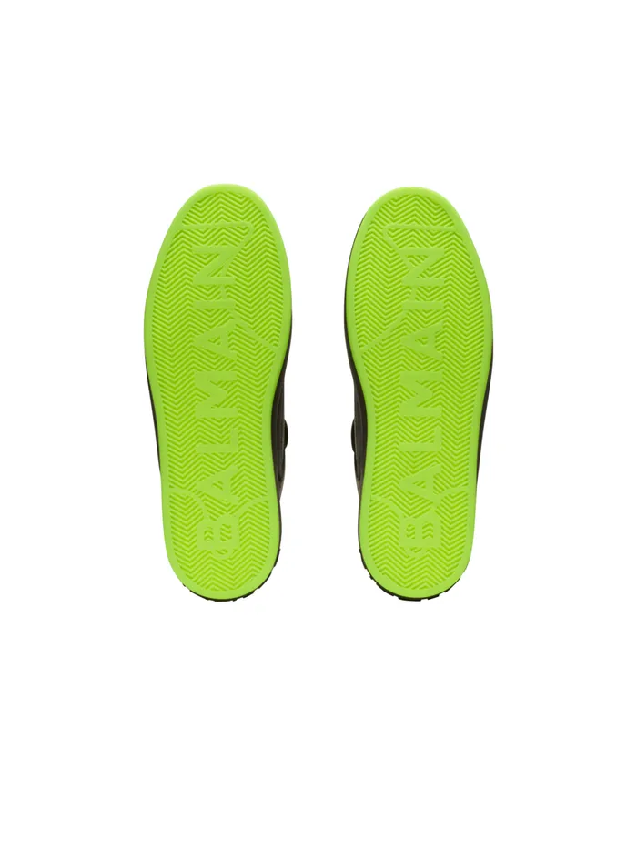 BCourt Flip Sneakers In Calfskin And Suede Black Men Balmain Sneakers