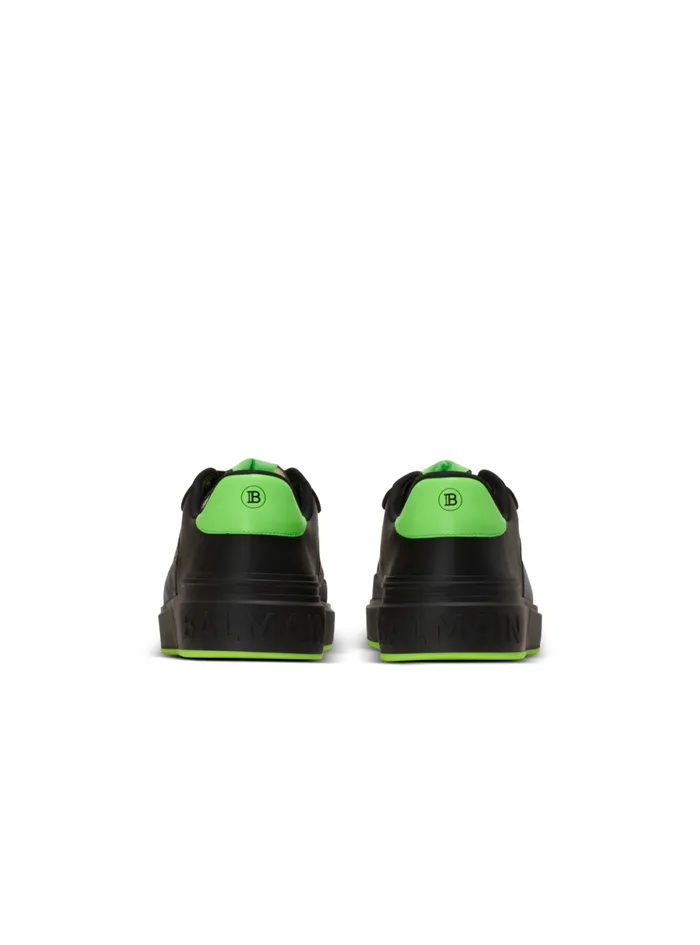 BCourt Flip Sneakers In Calfskin And Suede Black Men Balmain Sneakers