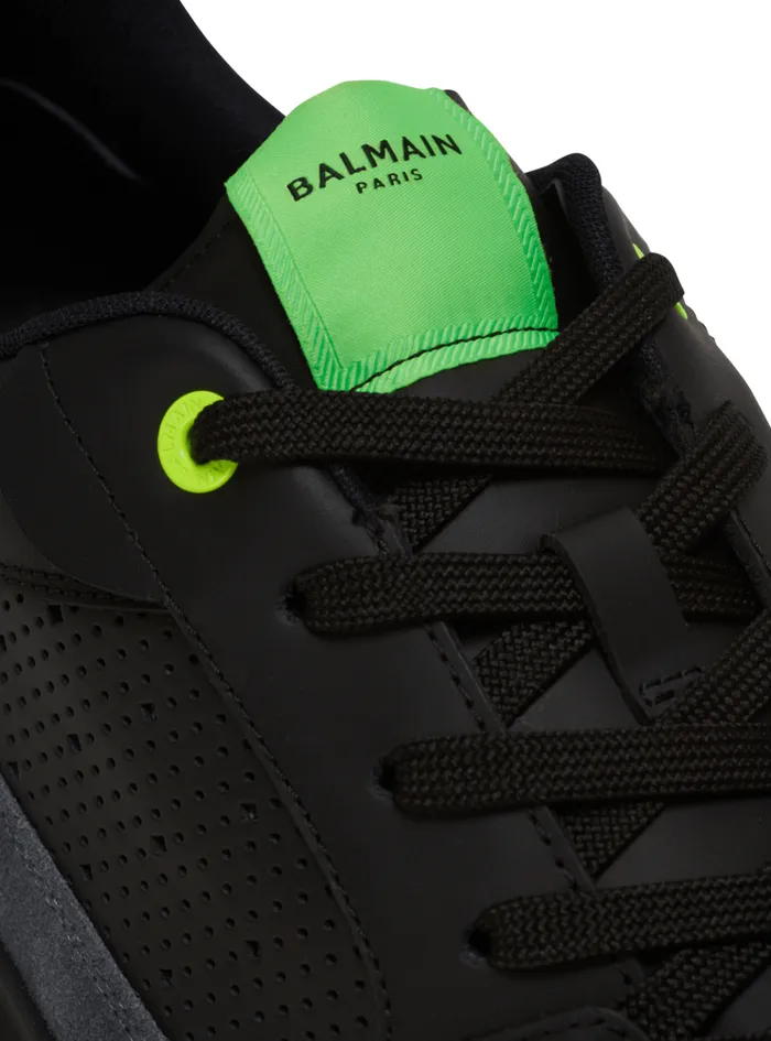 BCourt Flip Sneakers In Calfskin And Suede Black Men Balmain Sneakers