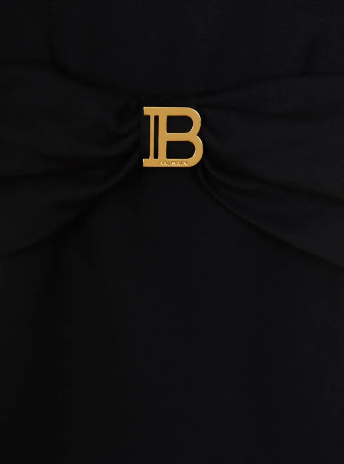 B Tshirt Dress Black Kids Balmain