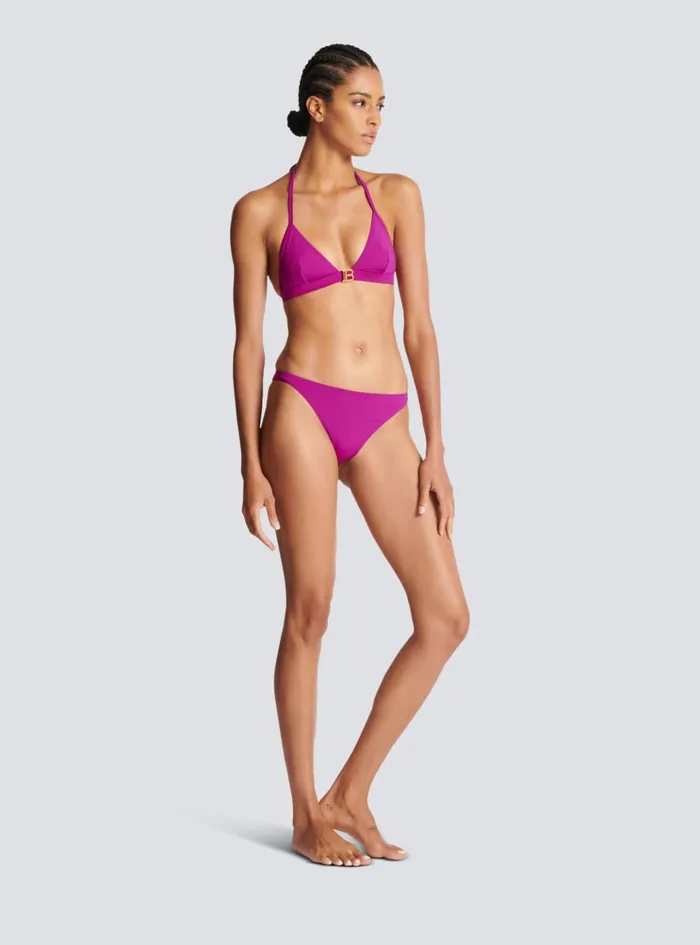 B Triangle Bikini Purple Women Balmain Swimwear