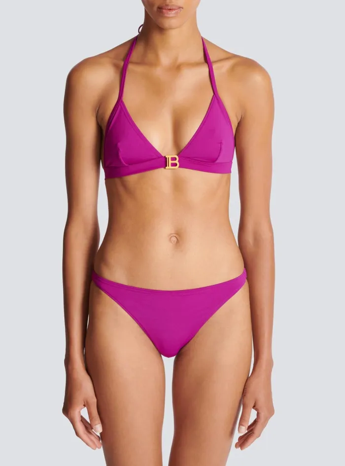 B Triangle Bikini Purple Women Balmain Swimwear