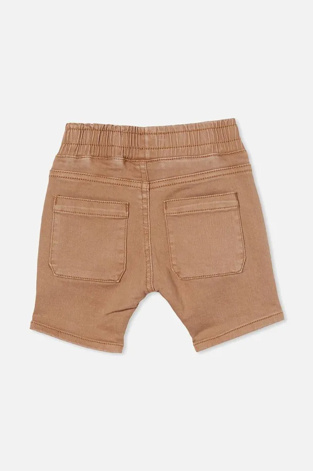 Baby Bottoms Cotton On Jay Moto Short Taupy Brown Wash
