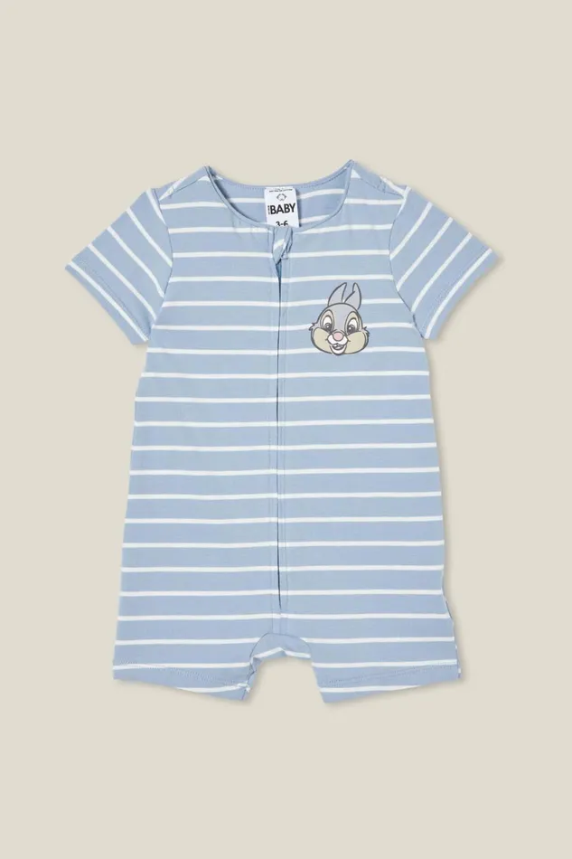 Baby Rompers and All In Ones Cotton On The Billie Short Sleeve Zip Romper License Lcn Dis Dusty Bluevanilla Thumper Stamp Baby Rompers and All In Ones Cotton On The Billie Short Sleeve Zip Romper License Lcn Dis Dusty Bluevanilla Thumper Stamp