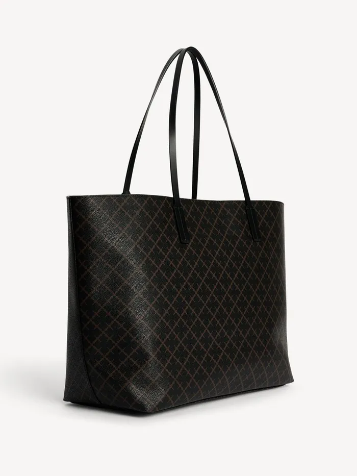 Bags Women By Malene Birger Abi Printed Tote Bag Dark Chokolate Bags Women By Malene Birger Abi Printed Tote Bag Dark Chokolate