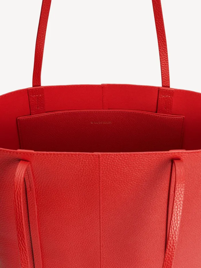 Bags Women By Malene Birger Abilso Leather Tote Bag Dark Chilli Bags Women By Malene Birger Abilso Leather Tote Bag Dark Chilli