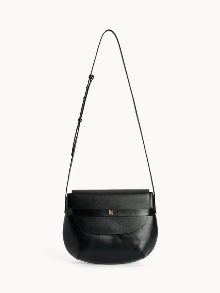 Bags Women By Malene Birger Maellon Leather Shoulder Bag Black