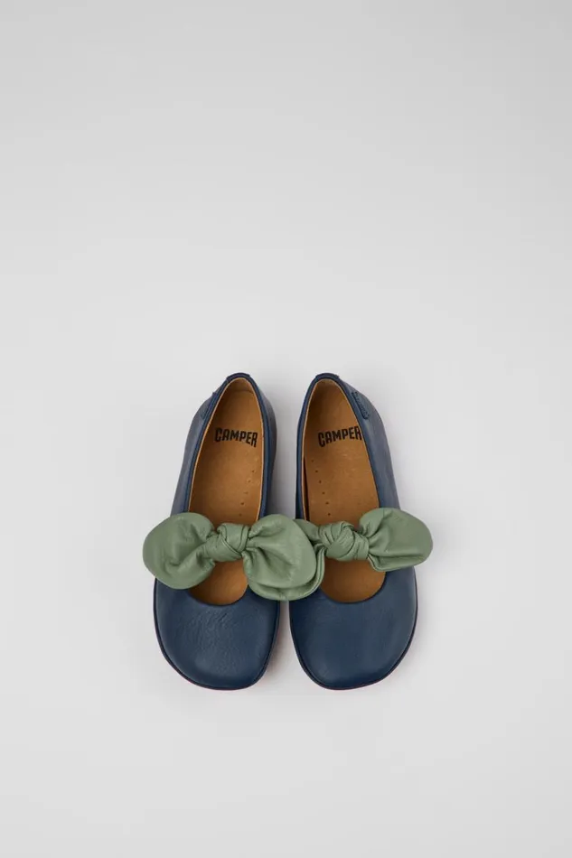 Ballerinas Kids Camper Blue And Green Leather Ballerinas Ballerinas Kids Camper Blue And Green Leather Ballerinas