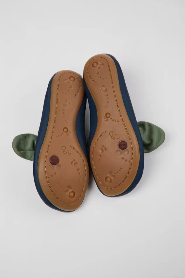 Ballerinas Kids Camper Blue And Green Leather Ballerinas Ballerinas Kids Camper Blue And Green Leather Ballerinas