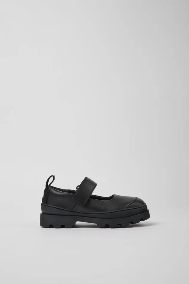 Ballerinas Kids Camper Brutus Black Leather Mary Jane Shoes Ballerinas Kids Camper Brutus Black Leather Mary Jane Shoes