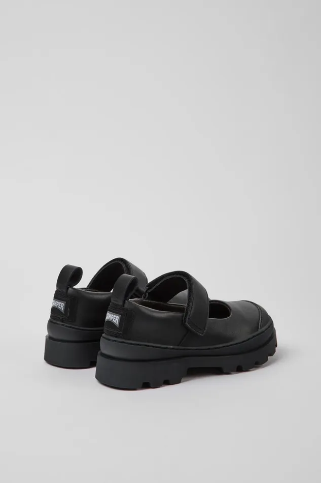 Ballerinas Kids Camper Brutus Black Leather Mary Jane Shoes Ballerinas Kids Camper Brutus Black Leather Mary Jane Shoes