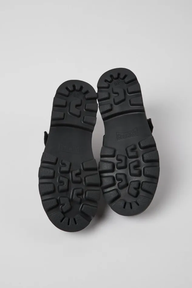 Ballerinas Kids Camper Brutus Black Leather Mary Jane Shoes Ballerinas Kids Camper Brutus Black Leather Mary Jane Shoes