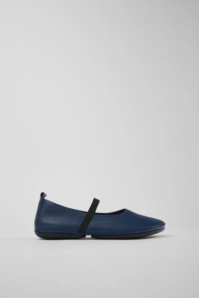 Ballerinas Women Camper Right Blue Leather Mary Jane