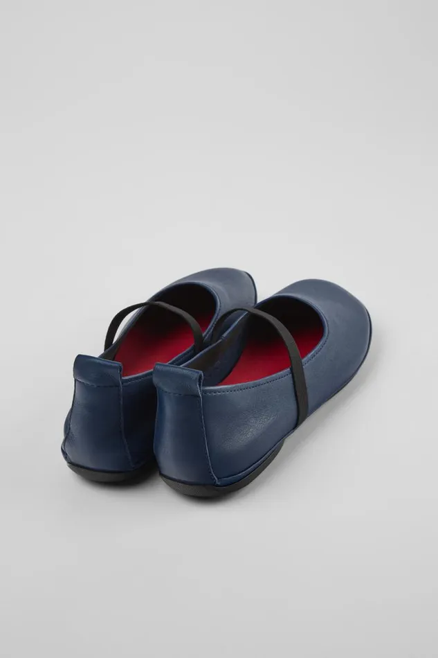 Ballerinas Women Camper Right Blue Leather Mary Jane