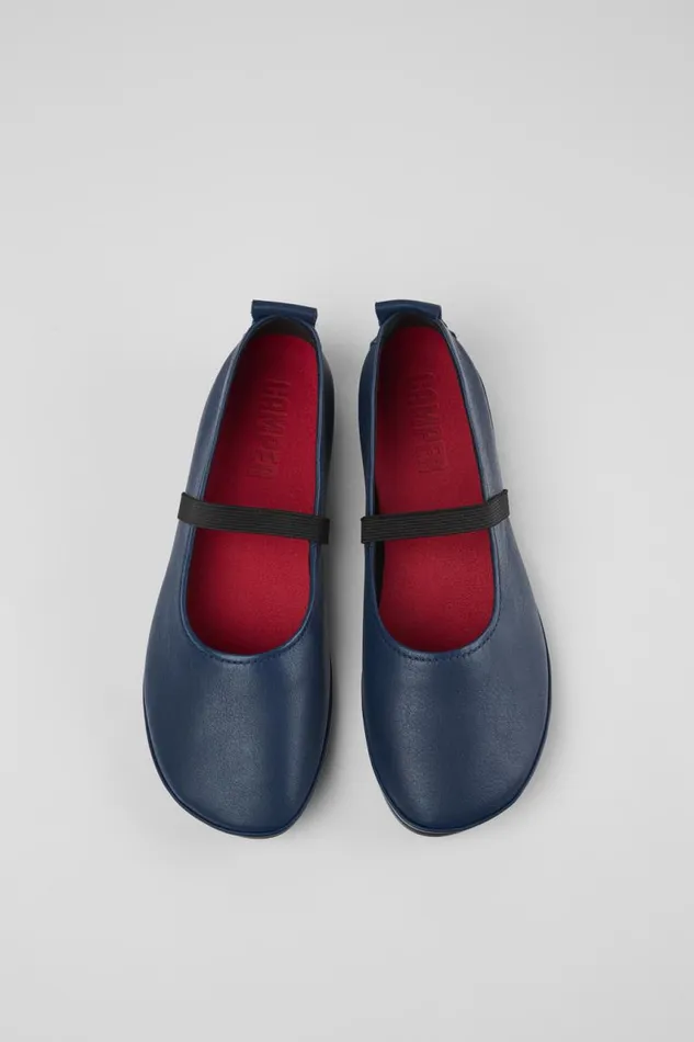 Ballerinas Women Camper Right Blue Leather Mary Jane