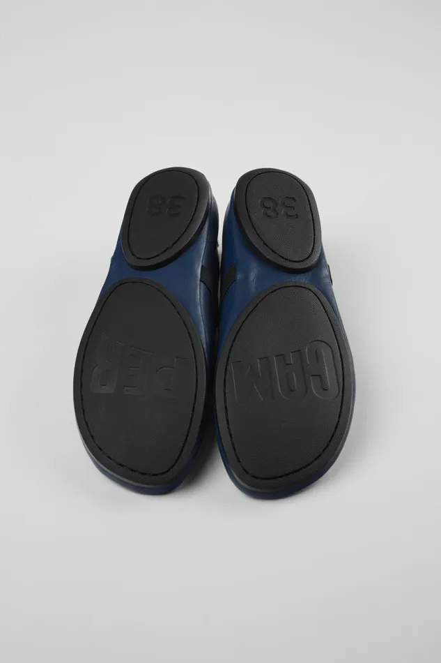 Ballerinas Women Camper Right Blue Leather Mary Jane