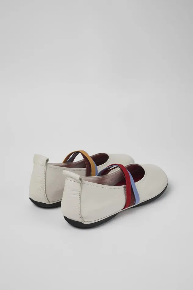 Ballerinas Women Camper Twins White Leather MoccasinsBallerinas