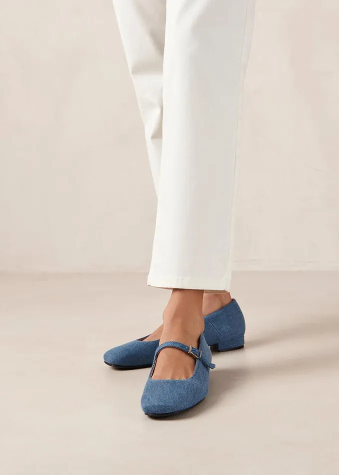 Ballet Flats Women ALOHAS Por Do Sol Denim Blue Denim Ballet Flats