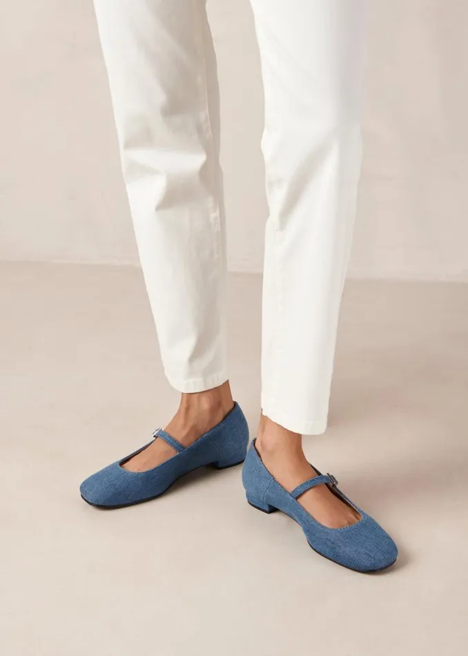 Ballet Flats Women ALOHAS Por Do Sol Denim Blue Denim Ballet Flats