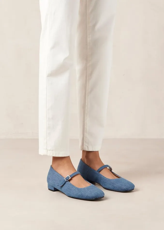 Ballet Flats Women ALOHAS Por Do Sol Denim Blue Denim Ballet Flats