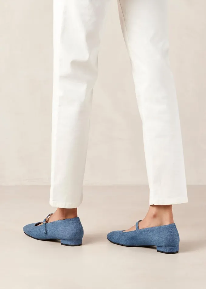 Ballet Flats Women ALOHAS Por Do Sol Denim Blue Denim Ballet Flats