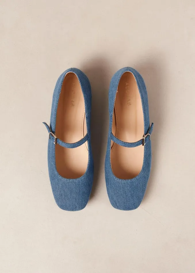 Ballet Flats Women ALOHAS Por Do Sol Denim Blue Denim Ballet Flats